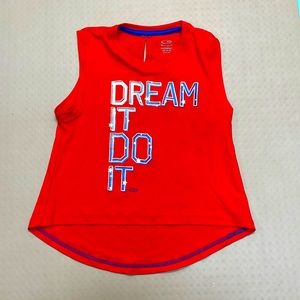 Kids tank top with motivational quote